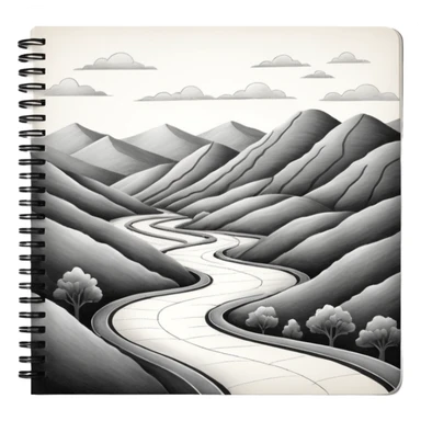 a pencil drawing in a notebook  sticker