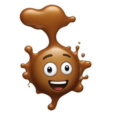 brown splashes in the air  sticker