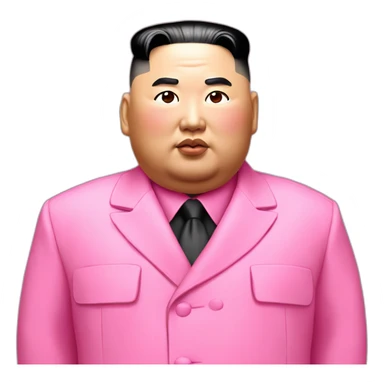 Kim jong un with pink clothes sticker