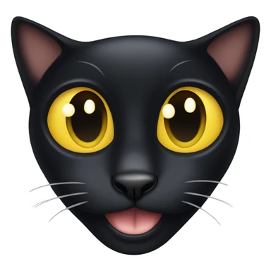 Black cat with big yellow eyes sticker