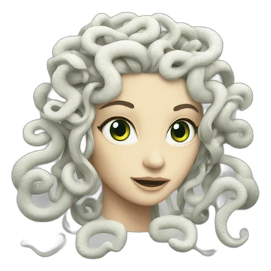 Medusa gorgona white snakes sticker