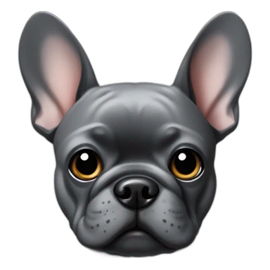 dark grey frenchie sticker