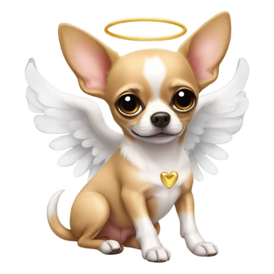 chihuahua with angel wings cupid sticker