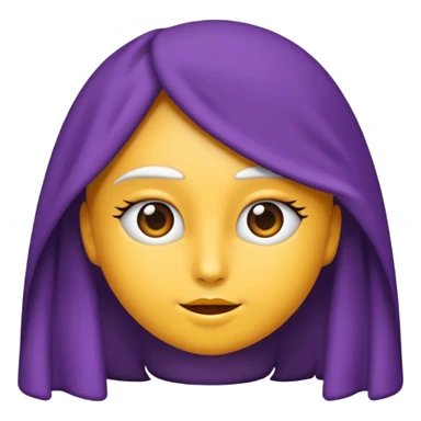 Mor saçlı kız elbise beyaz 

 sticker