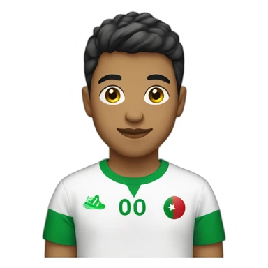 Boy wearing Algeria T-shirt sticker