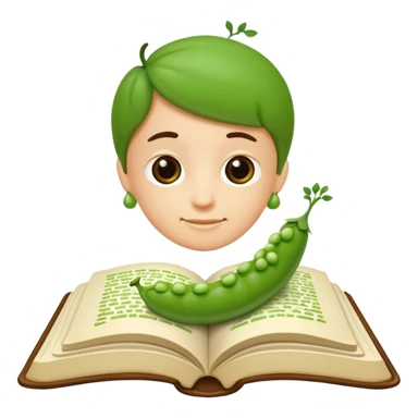 Book a teenie with some peas sticker