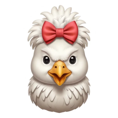 Pollito con un lazo en la cabeza sticker