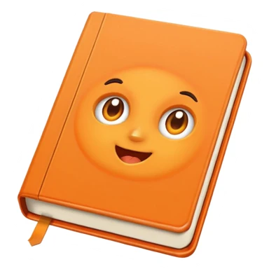 orange color cute diary sticker