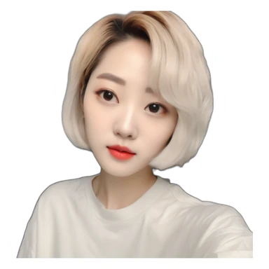 KPOP music group Aespa member Kim Min-jeong in short hair sticker