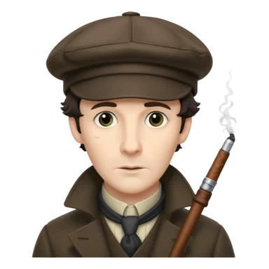 Sherlock Holmes with deerstalker hat without mustache and cigarette  sticker