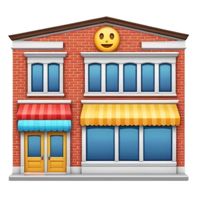 shop building emoji style sticker