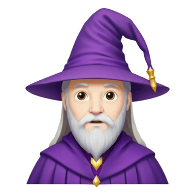 dumbledore wear purple magic hat sticker