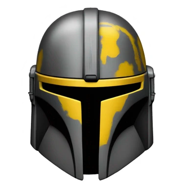 Mandalorian helmet black and yellow with antenna sticker