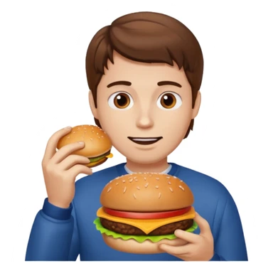 Gros avec un hamburger sticker