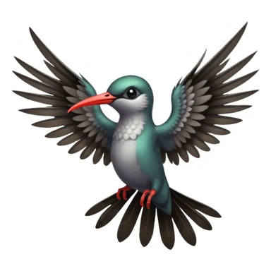 creppy demon like hummingbird with  creppy and very long wings   staring in your soul crepply and deadly  sticker