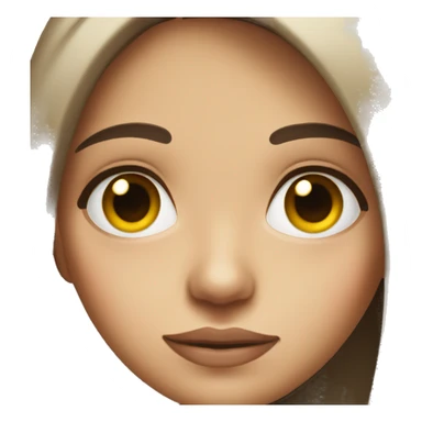 brunette girl side eye sticker