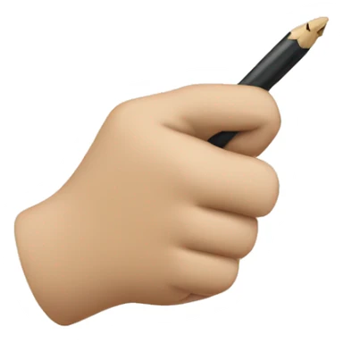 hand writes thoughts sticker