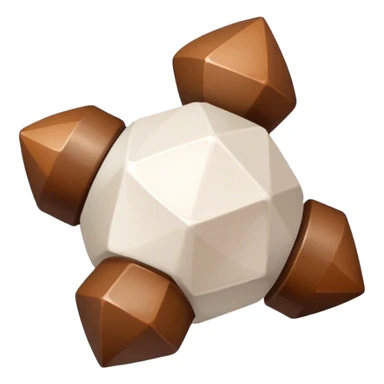 White rattle with  brown sketched trianles on it sticker