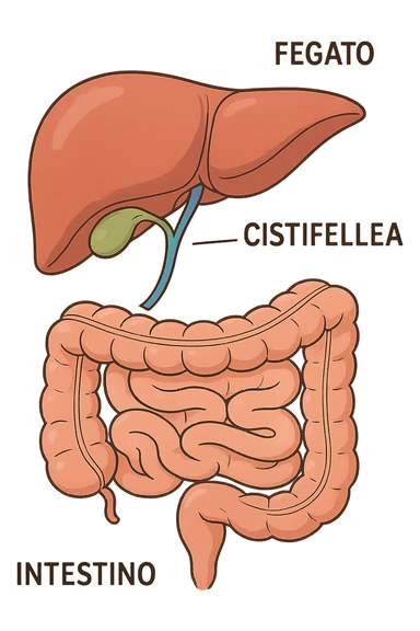 Connessione, fegato , intestino e cistifellea sticker