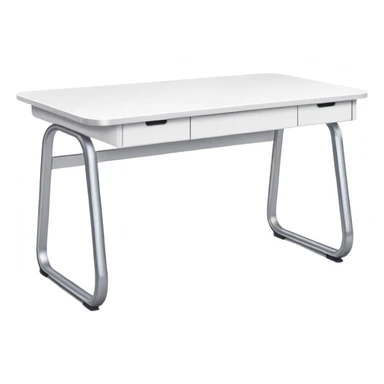 Long White empty desk table  sticker