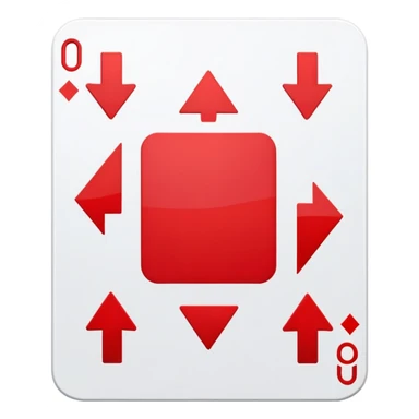Red Uno reverse card with arrows sticker