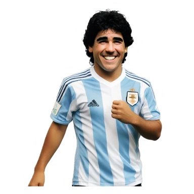 maradona argentina young smile sticker