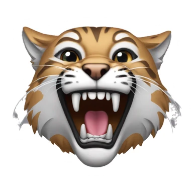 Bobcat mascot dangerous fangs sticker
