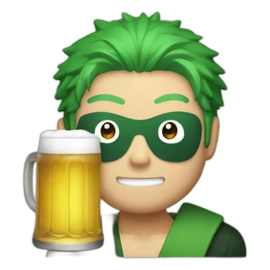 Zoro with beer sticker