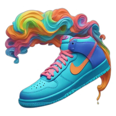 Psychedelic Nike swoosh sticker