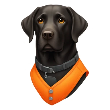 Black lab with hunting vest sticker