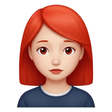 Red-cheeks shy sticker