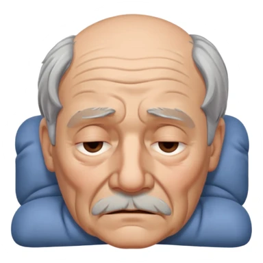 sleepy old man sticker