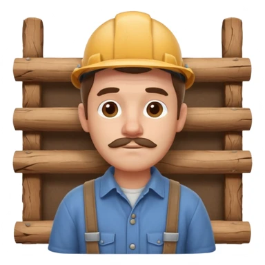 rustic carpenter portrait, head and shoulders only, wood dust on shoulders, rolled-up shirt collar, calm craftsman expression, warm workshop vibe, 3D cartoon, mobile game icon style, clean background, no text, no watermark
 sticker