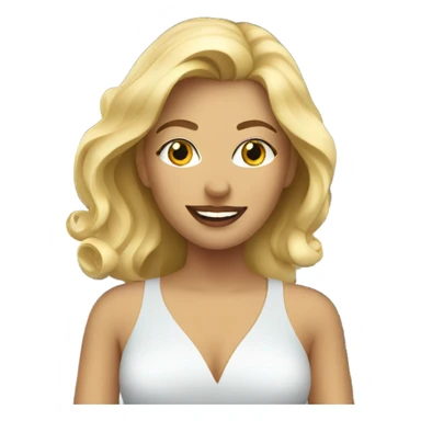 Blonde woman on cruise ship sticker