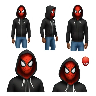 Spider-Man in the black hoodie and not skinny jeans sticker