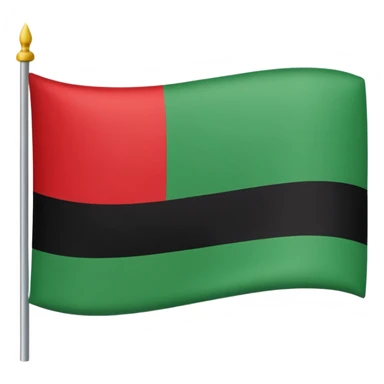 Bandeira vermelho preto e verde listras sticker