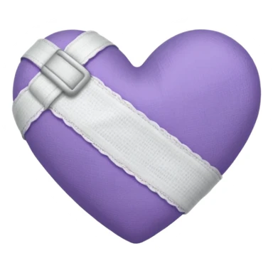 Heart Heart bandaged with subtle purple colour sticker