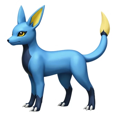 Manectric-Electrike-Lugia-Umbreon-Fakémon-hybrid-creature (full body), 4 legs sticker