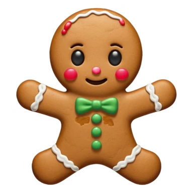 gingerbread with no eyes sticker
