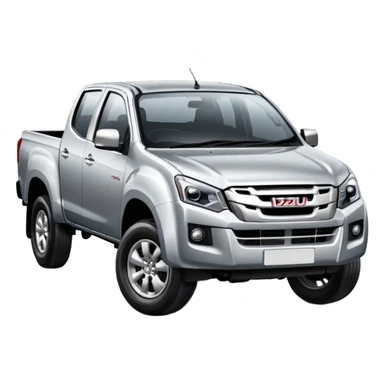 silver izuzu dmax  sticker
