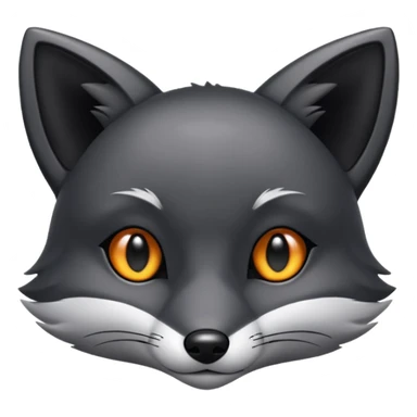 black fox black eyes sticker