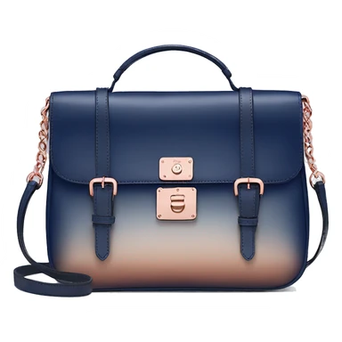Realistic copper to Navy blue ombre kate spade satchel purse.  sticker