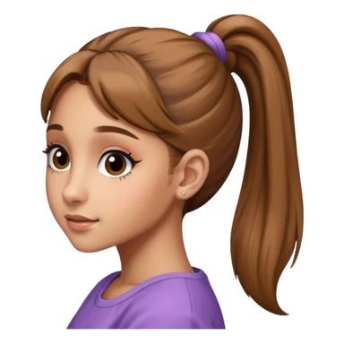 Ariana grande with her ponytail sticker