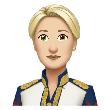 Marine Le Pen in a traditional African dress sticker