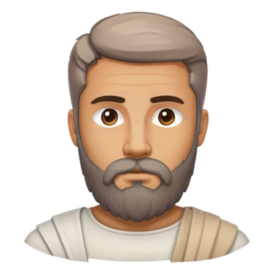 Stoic man with beard and fade hair sticker