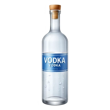 vodka bottle without ice sticker