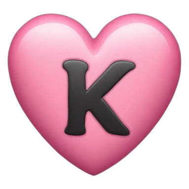 heart with letter K sticker