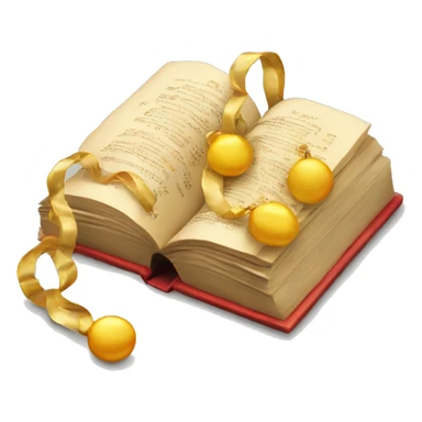 New Year's Garlande and book sticker