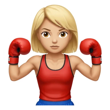 blonde famale boxer sticker