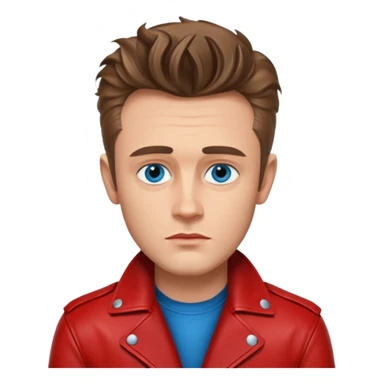 James Dean with blue eyes red jacket sticker